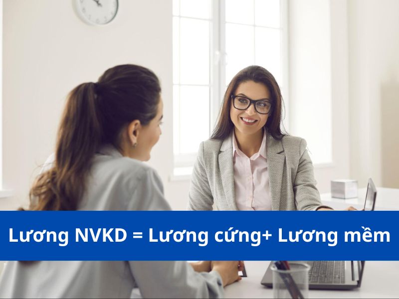 Lương nhân viên kinh doanh bao gồm lương cứng và lương mềm